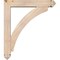 Ekena Millwork Thorton Arts and Crafts Smooth Bracket w/ Offset Brace, Douglas Fir, 5 1/2"W x 28"D x 32"H BKT0604X28X32THR03SDF - alternate 2